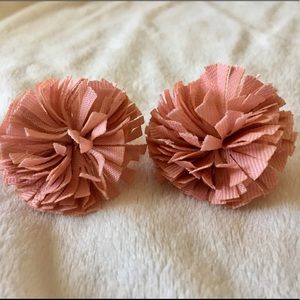 Coral Pink Puff Earrings🌸
